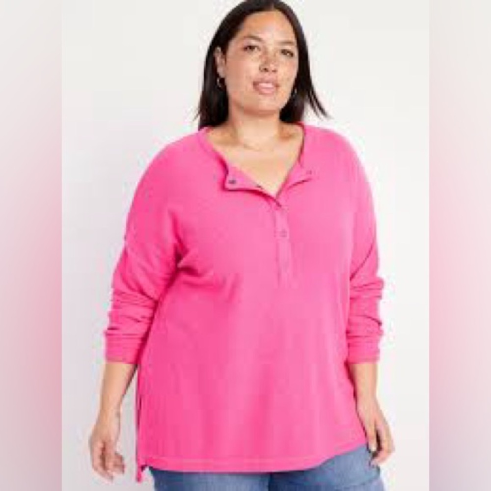 LAST CHANCE CONSIGNING 7/19 Old navy oversized boyfriend Henley - Picture 6 of 11